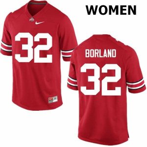 Women's Ohio State Buckeyes #32 Tuf Borland Red Nike NCAA College Football Jersey New Style UCJ2144TU
